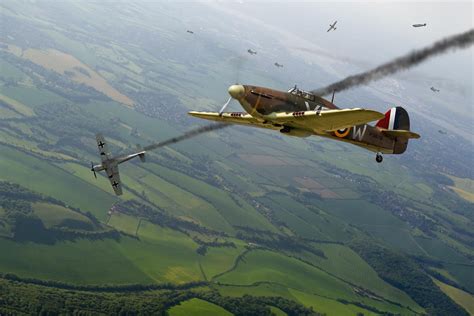 Gary Easons Flight Artworks Battle Of Britain Dogfight Aviation Art