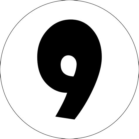 Free Vector Graphic Nine 9 Number Numeral Design Free Image On