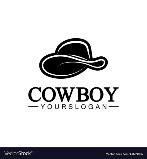 Cowboy Hat Logo Icon Design Template Royalty Free Vector