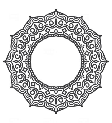 Islamic Round Floral Ornament Png Free Download Mandala Design