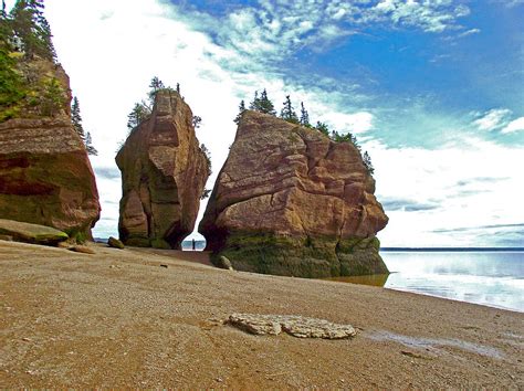 The Flowerpots At Hopewell Rocks By Bay Of Fundy New Brunswick Canada