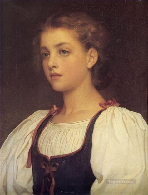 Biondina Academicism Frederic Leighton Painting In Oil For Sale