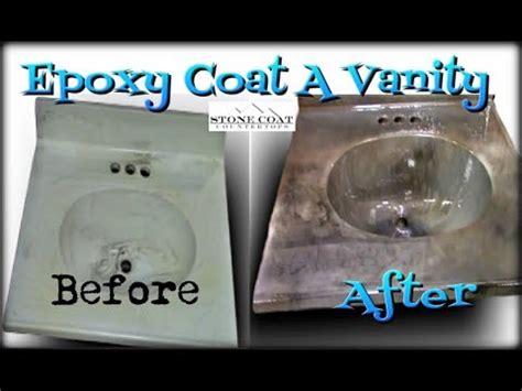 The cost of the labor and paint was a fraction of what it would have cost us to replace the tub surround. Epoxy Coat A Vanity - YouTube