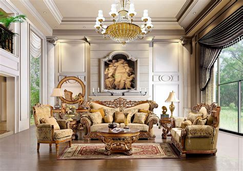 Luxurious Traditional Style Formal Living Room Set Hd 369