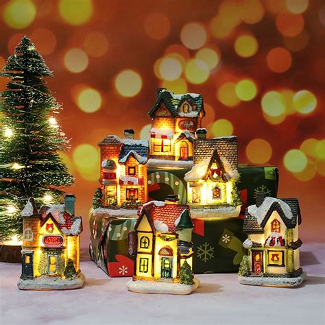 Buy Christmas Village Sets Led Lighted Christmas Village Houses With