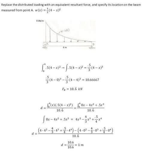 Resultant of a force system is a force or a couple that will have the same effect to the body, both in translation and rotation, if all the forces are removed and replaced by the resultant. Solution: Replace the distributed loading with an ...