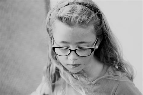 Girl With Glasses Black And White Free Image Download