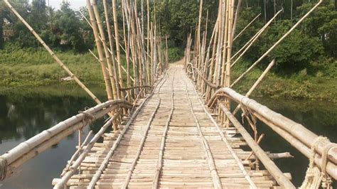 Amazing Bamboo Bridge At Hazrapur Bamboo Bridge On The Churni River