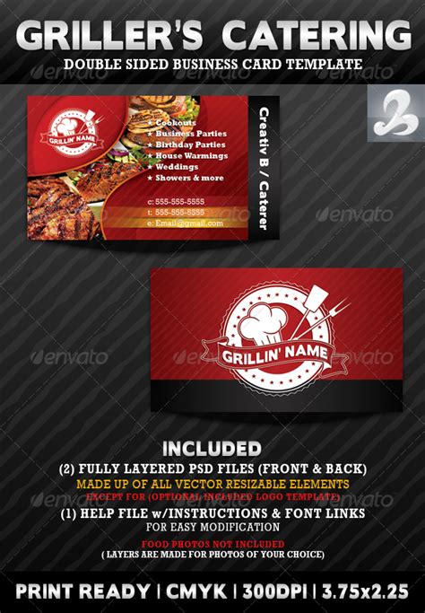 Find & download free graphic resources for business card. Griller's Catering Business Card Templates | GraphicRiver