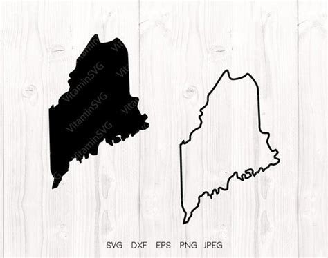 Maine Svg File Maine State Maine Outline Cricut Downloads Etsy Svg