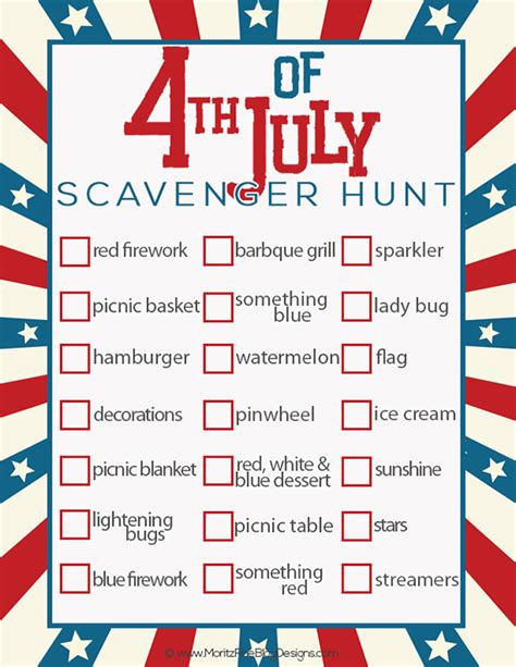 Fourth of july is such an exciting holiday for our little ones. 4th of July Scavenger Hunt for Kids | Free Printable