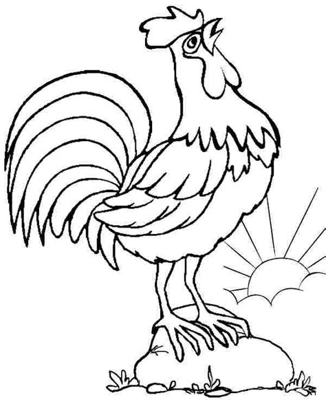 Printable coloring pages help kids improve their motor skills, stimulate creativity, learn color awareness, improve focus and hand to eye coordination, and. Free Printable Coloring Pages Animal Rooster For Preschool ...