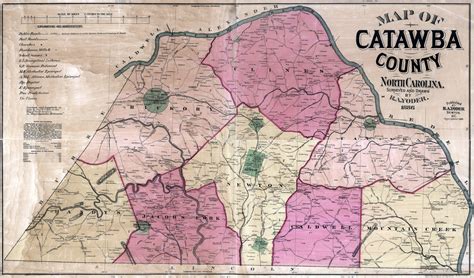 1886 Map Of Catawba County North Carolina