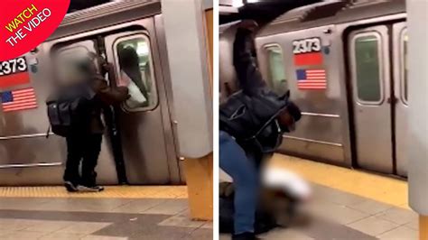 Train Passenger Knocked Out After Spitting At Man Through Closing