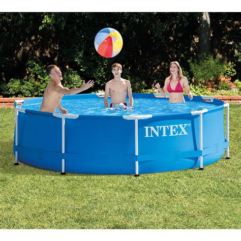 Intex 10 X 30 Metal Frame Above Ground Swimming Pool W