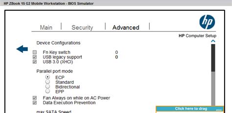 Most of bios of hp laptops and desktops can be entered by pressing f10 or esc. Re: zbook 15 g2, how to swap Fn and Ctrl keys?? - HP ...