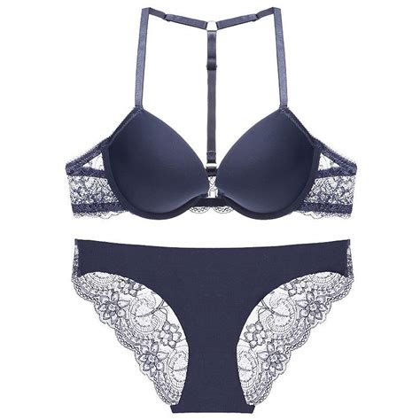 Buy Y Type Front Buckle Gather Back Bra Set Sexy Lace Seamless Underwear At Affordable Prices