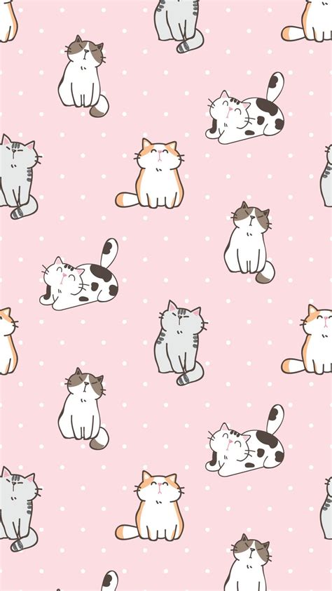 Gatos Cat Pattern Wallpaper Cat Phone Wallpaper Tier Wallpaper Cute