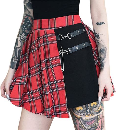 Clothing And Accessories Women Women High Waisted A Line Pleated Short Skirt E Girl Harajuku