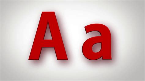 Upper and lower case alphabet - YouTube