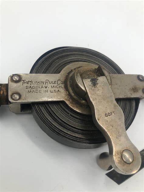 Vintage Lufkin Metal Measuring Tape 50 Ft Etsy