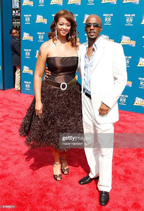 Singer Ralph Tresvant And Wife Amber Serrano Arrive At The 2008 Bet