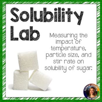 Temperature (see notice how the temperature dependence of nacl is fairly flat. Solubility Lab by Science Lessons That Rock | Teachers Pay ...