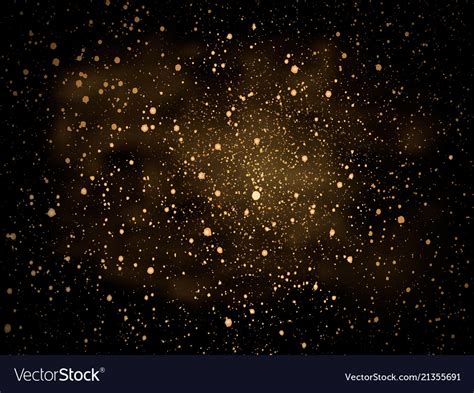 Gold Glitter Particles Background Royalty Free Vector Image