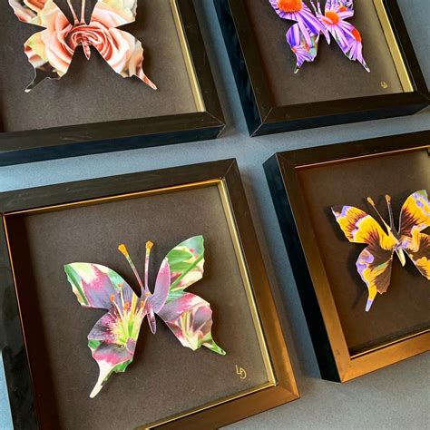 Flower Butterfly Boxes Lorna Doyans Floral Inspired Artworks