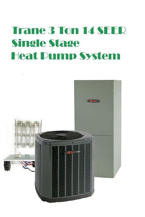 Trane 3 Ton 14 Seer Single Stage Heat Pump System Heat Pump System