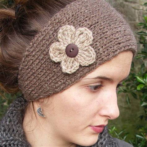 Hand Knitted Flower Headband By Chi Chi Moi