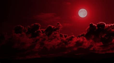 Red velvet aesthetic wallpaper desktop. Moon Red Cloudy Sky HD Dark Aesthetic Wallpapers | HD ...