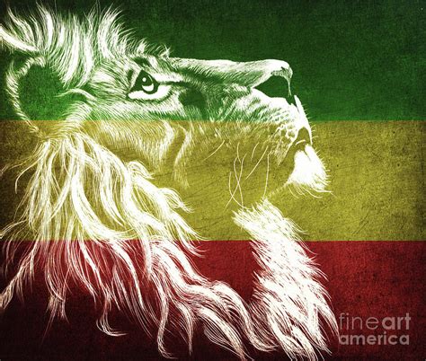 King Of Judah Rastafarian Rasta Lion Digital Art By Inspired Images