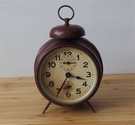Vintage Single Bell Alarm Clock Travelling Alarm Clock Old Clocks Old