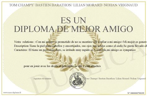 Es Un Diploma De Mejor Amigo