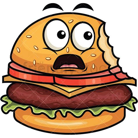 Copyrights and trademarks for the cartoon, and other promotional materials are held. Bitten Hamburger Emoji Cartoon Vector Clipart ...