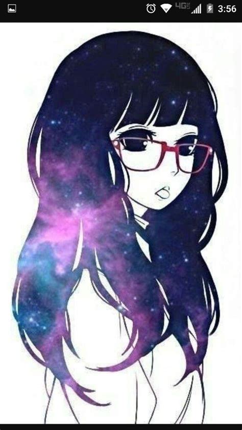 Galaxy Anime Girl Drawing