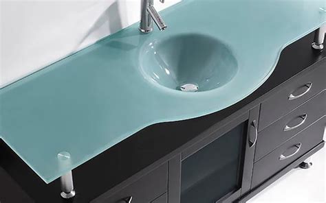 That depends on the size of the vanity top. Double vanity glass countertop. - Choosing a Bathroom ...