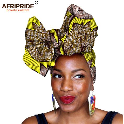 2021 African Headwrap Ankara Headscarf Traditional Headtie Scarf Turban 100 Cotton Wax Head