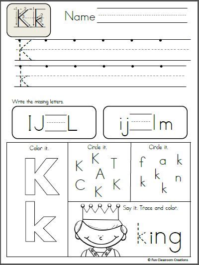 Alphabet Letter K Writing Practice Made By Teachers Writing