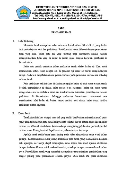 (DOC) Laporan Praktikum Laboratorium Tanah | Sahatimmanuel Tobing