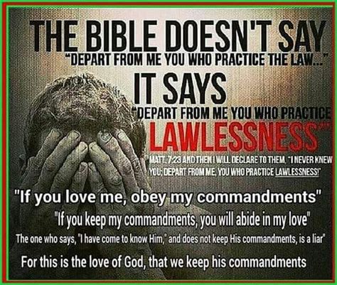 And because lawlessness [anomian, another parallel: Depart from me you who practice lawlessness | Spirit of ...