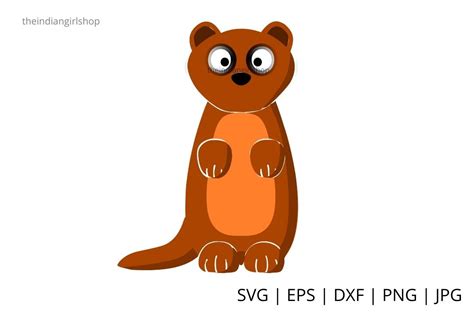 Cartoon Mongoose Clip Art Vector Svg Grafik Von The Indian Girl Shop
