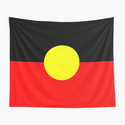 Australian Aboriginal Flag Tapestry By Valentinahramov Aboriginal