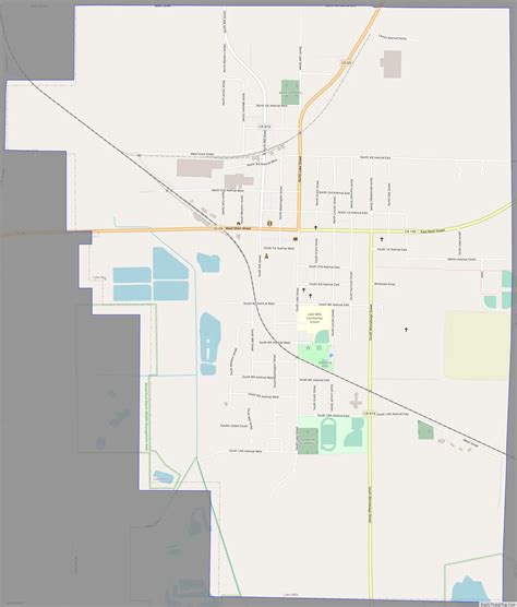 Map of Lake Mills city, Iowa