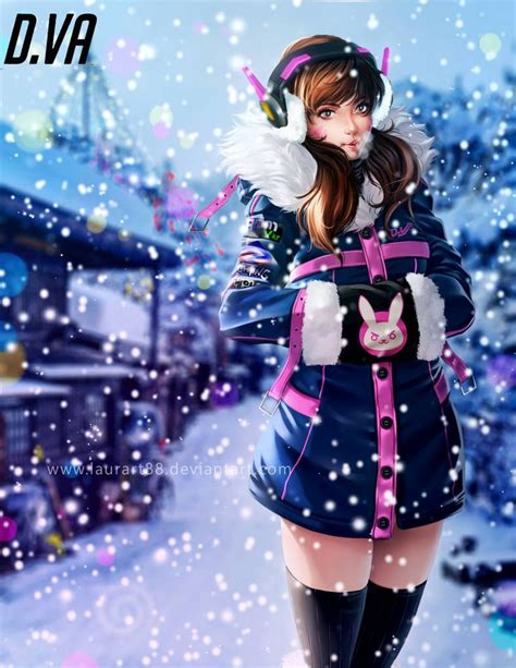 Dva Christmas Holidays By Laurart88 Overwatch Wallpapers Overwatch