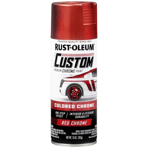 Rust Oleum Automotive 10 Oz Gloss Red Custom Chrome Spray