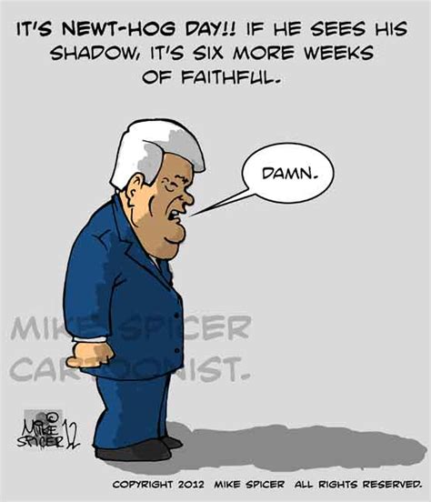 Mike Spicer Cartoonist Caricaturist Its Newt Hog Day