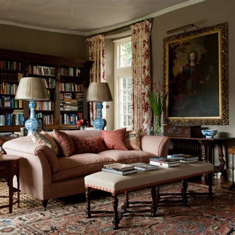 The season is lovely, and since thanksgiving is not an occasion for celebration in england, christmas comes early for the british people. traditional English living room, mix antiques from ...