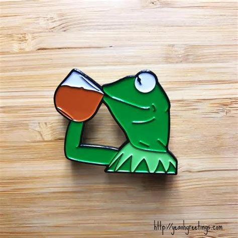 Pin Internet Funny Internet Kermit Cute Sticker Enamel Pin Collection Backpack Pins Funny